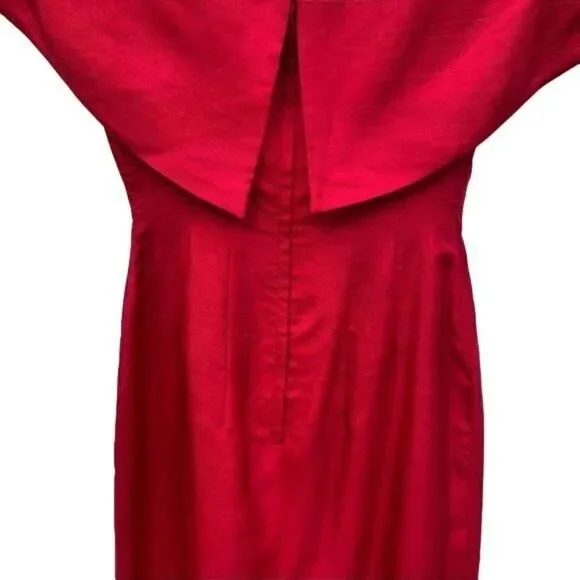 Vintage 1950's Mr. Blackwell Red Dress Size 4